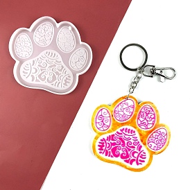 DIY Dog Paw Print Pendant Silicone Molds, Resin Casting Molds, for UV Resin, Epoxy Resin Jewelry Makings