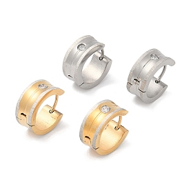 Круглые 304 серьги-кольца из нержавеющей стали, матовое с обеих сторон и гладкая посередине