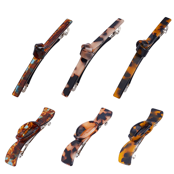 6 шт. 6 заколки-зажимы для волос с уксусной кислотой и железом