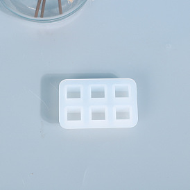 Moule en silicone de perle de cube de bricolage, moules de résine, pour la fabrication de bijoux en résine uv & résine époxy, 6 cavités