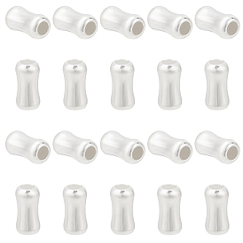 20pcs 925 perles en argent sterling, en forme de joint en bambou