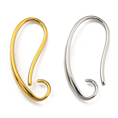 304 Stainless Steel Earring Hooks, Ear Wire with Loops