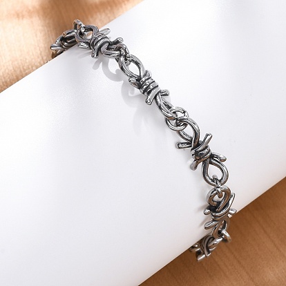 316 браслеты из хирургической нержавеющей стали с крупными звеньями из колючей проволоки для мужчин и женщин