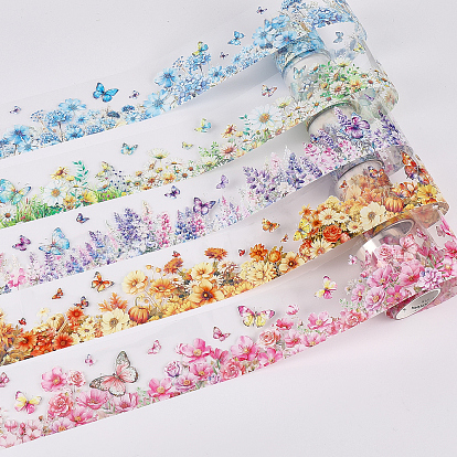 5 рулоны 5 цветные самоклеящиеся бумажные декоративные наклейки для животных, цветок, Украшение дневника для фотоальбома своими руками