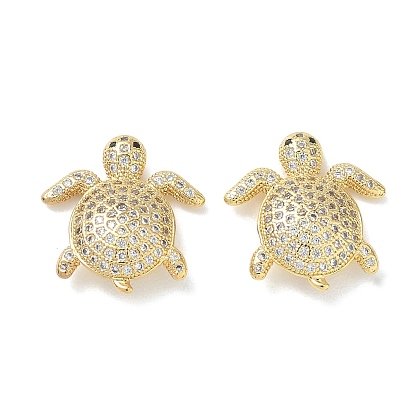 Латунные микропаве из прозрачного кубического циркония, без свинца и без кадмия, долговечный, стойки покрытие, черепаха