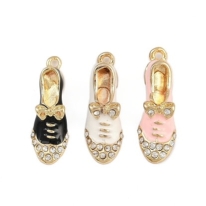 Подвески из эмали и сплава, со стразами, танцевальная обувь очарование, золотые