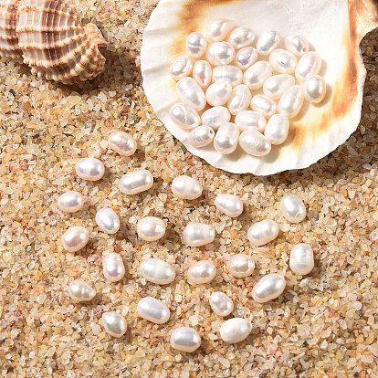 10шт. натуральные пресноводные жемчужные бусины, рис, класс 3