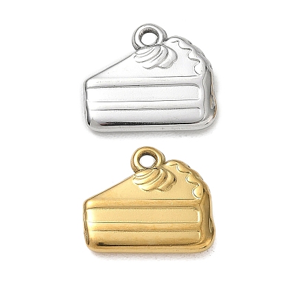 Pendentifs en acier inoxydable, charmes de gâteau