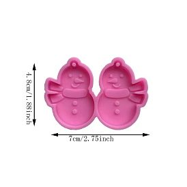 DIY Snowman Pendant Silicone Mold, Resin Casting Molds, for UV Resin & Epoxy Resin Jewelry Making, Christmas Theme