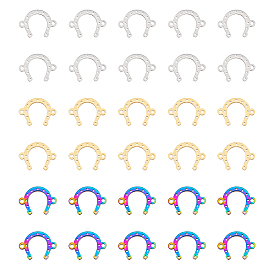 30 шт. 3 стили 201 нержавеющая сталь и соединительные подвески из нержавеющей стали, ссылки на подковы