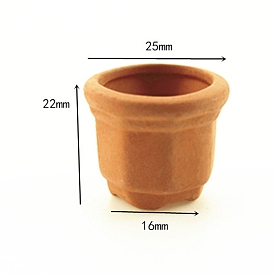 Mini Ceramic Flower Pot, for Dollhouse Accessories, Pretending Prop Decorations, Vase