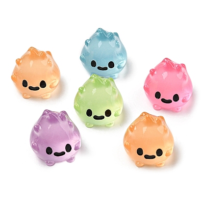 Хэллоуин светящееся украшение в виде пламени из смолы, микроландшафтные украшения, светится в темноте