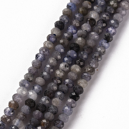 Natural Tanzanite Beads Strands, Rondelle, Faceted
