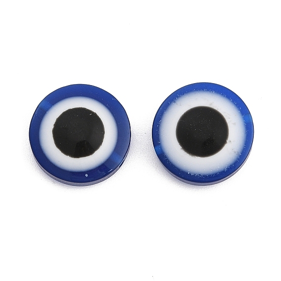 2 нити смоляные имитация бусины лэмпворк нити, плоские круглые с сглаза