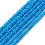 Natural Magnesite Beads Strands, Dyed, Flat Round