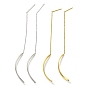 304 Stainless Steel Curved Bar Dangle Stud Earring Findings, Earring Thread
