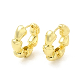 Brass Trapezoid Wrap Hoop Earrings for Women