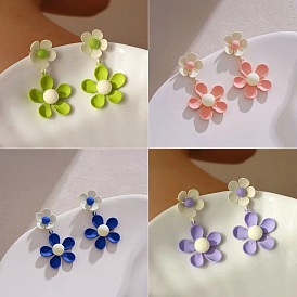 Серьги-гвоздики из цинкового сплава, цветок