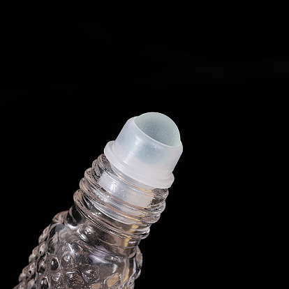 Glass Empty Roller Ball Bottle with Aluminum Lid, Column