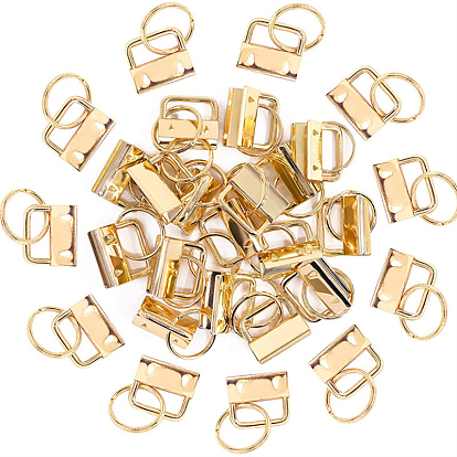50 bracelet de matériel porte-clés en fer pcs, avec anneaux fendus, pour les bracelets de sac ruban sangle artisanat
