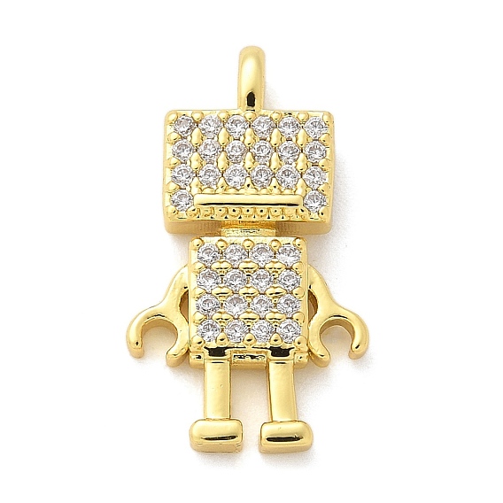 Латунные микро проложить кубического циркония подвески, прелести робота, стойки покрытие, долговечный, без свинца и без кадмия