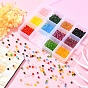 960Pcs 12 Colors Glass Beads, Faceted, Rondelle