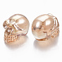 Electroplate K9 Glass Display Decorations, Skull, for Halloween