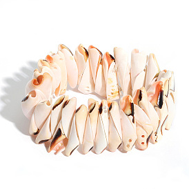 Tropical Beach Shell Bracelet Handmade Seashell Jewelry for Couples, Ethnic Style Souvenir Gift