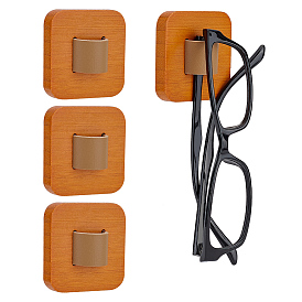 Organizador de gafas de sol de madera, Estante de almacenamiento de gafas montado en la pared, con pu, plaza
