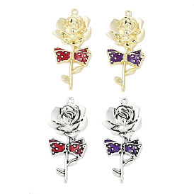 Подвески из эмали и сплава, без кадмия, без никеля и без свинца, очарование розы, стойки покрытие