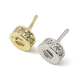 Латунные микропейв прозрачные кубические циркониевые шпильки, без кадмия, без никеля и без свинца, за половину пробурено бисера