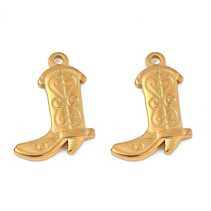 304 подвески из нержавеющей стали, ковбойские сапоги амулеты, ионное покрытие (ip)