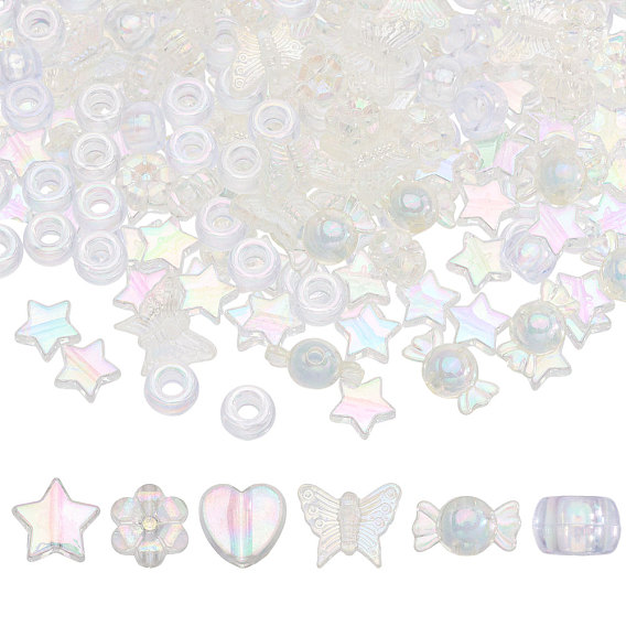 1640 шт 6 стили акриловые бусины, разнообразные