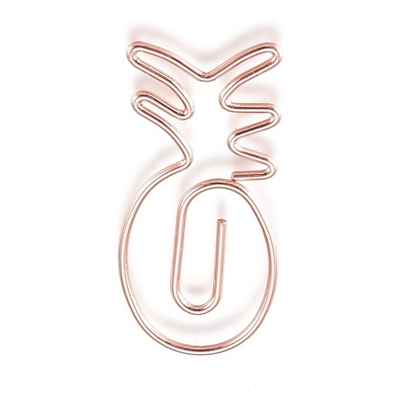 Pineapple Shape Iron Paperclips, Cute Paper Clips, Funny Bookmark Marking Clips