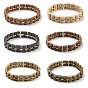 Wooden Watch Band Bracelets for Women Men, with 304 Stainless Steel Clasp