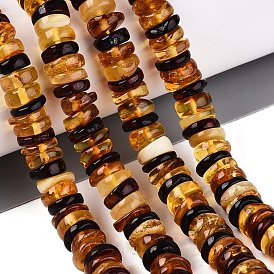 Natural Amber Beads Strands, Disc, Heishi Beads