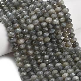 Природные лабрадорита бисер нитей, рондель, граненые