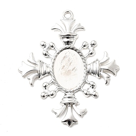 Alloy Cabochon Settings, Rhombus