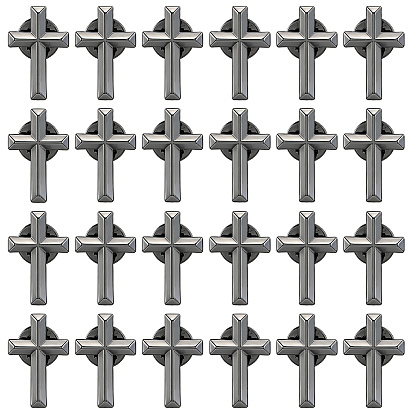 24Pcs Cross Alloy Lapel Pin Backs for Backpack Clothes