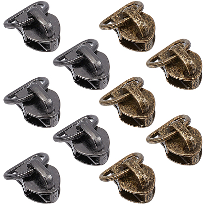 20шт. 2 цвета, алюминиевая молния с D-образным кольцом, замена язычка молнии, ползунки на молнии для сумок, багажных сумок, чемоданов