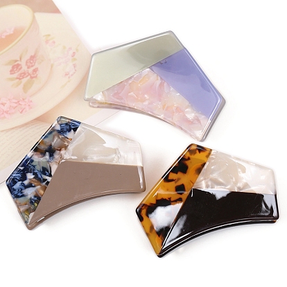 Заколки для волос в форме когтей из ацетата целлюлозы, аксессуары для волос для женщин и девочек, многоугольник