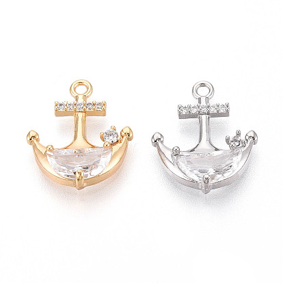 Латунные микро проложить кубического циркония подвески, без кадмия, без никеля и без свинца, якорь