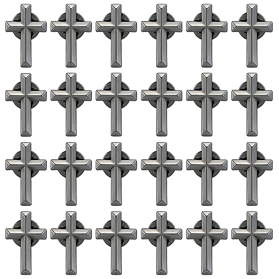 24Pcs Cross Alloy Lapel Pin Backs for Backpack Clothes
