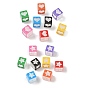 Transparent Acylic European Beads, Large Hole Beads, Cube
