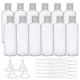 Benecreat botellas de plástico exprimibles, botella recargable, mini tolva embudo de plástico transparente, Cuentagotas de plástico desechable de 2 ml