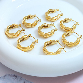 Geometric Hong Kong Style Twisted Knot Earrings - Chic, Trendy, Statement.