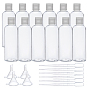 Benecreat пластиковые бутылки для выжимания, многоразовая бутылка, мини-прозрачный пластиковый воронкообразный бункер, 2 мл одноразовая пластиковая пипетка для глаз
