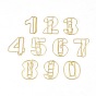 Number 0~9 Shape Iron Paperclips, Cute Paper Clips, Funny Bookmark Marking Clips