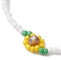 Bracelets de perles de graines de verre de fleur pour les femmes