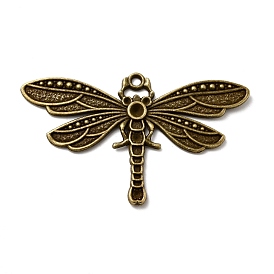 Тибетский стиль настройки сплава стрекоза кулон горный хрусталь, без кадмия и без свинца, 42.5x72x3.5 мм, отверстие : 3 мм , пригодный для стразов 1~3 мм